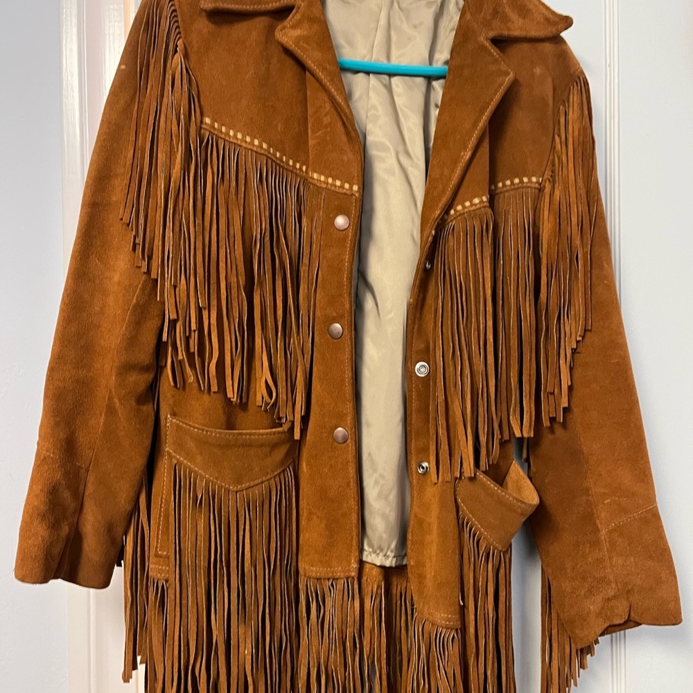 Vintage suede fringed jacket